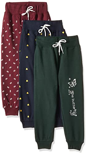 Pantalones de jogging de algodón con estampado para niña (pack de 3 unidades cómodas)