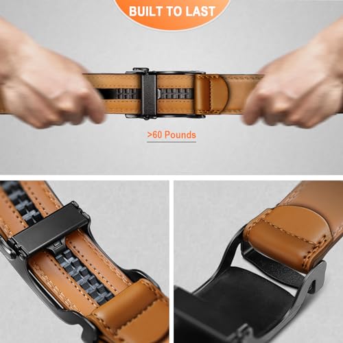 Image of BULLIANT Men's Ratchet Belt Nontrimmable-Click Belt Adjustable for Men Gift Lightweight 1 3 /8 inch
