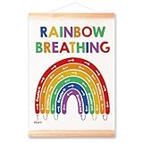 Ybqhd Rainbow Breathing Poster Hanger Frame Wall Art For Kids, Inspirational Canvas Poster Hanger Frame For Classroom Nursery Playroom Wall Decor