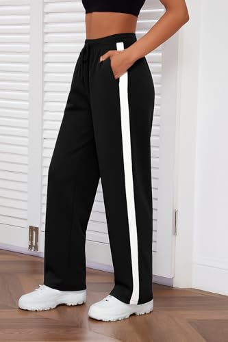 Image of dockstreet Straight Wide fit Long Length Open Bottom Jogger for Women /Trending Multi Pocket Style, Relaxed Casual Pants for Women