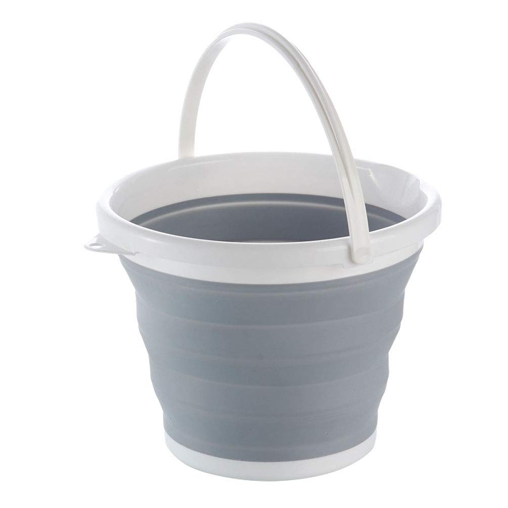 Portable Seau Pliable, 10L/5L Portatif & Retractable, Parfait pour Le Camping, Voyager, Pêche, Camping-Car, Nettoyage de la Maison Multifonction