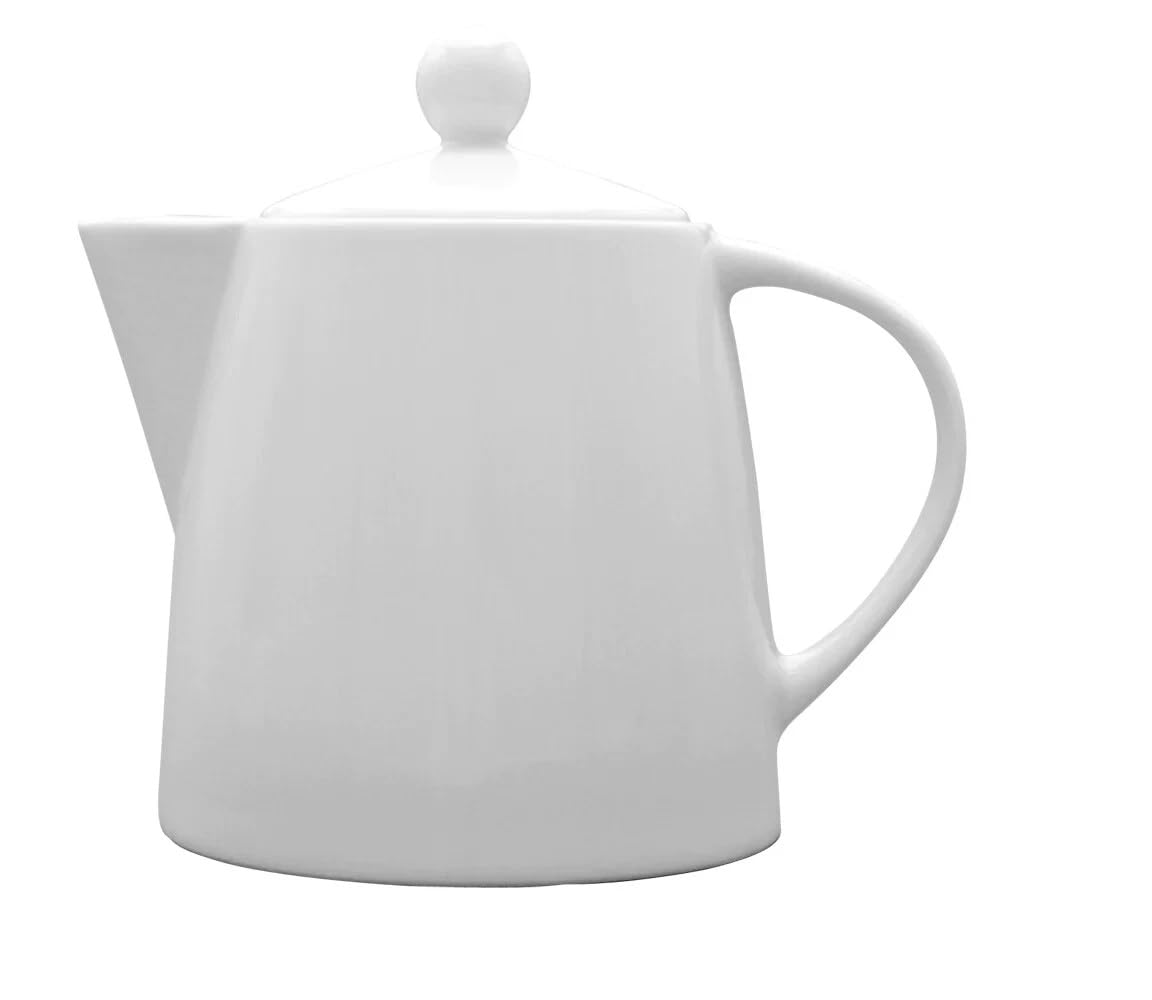 Kaffeekanne mit Deckel + Filter Porzellan Weiß 1,1 l | Made in Europe
