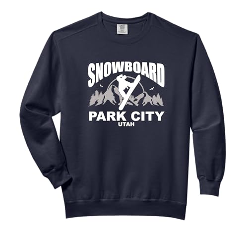 Snowboard Rider Park City Utah Comfort Colors Adult Sweatshirt