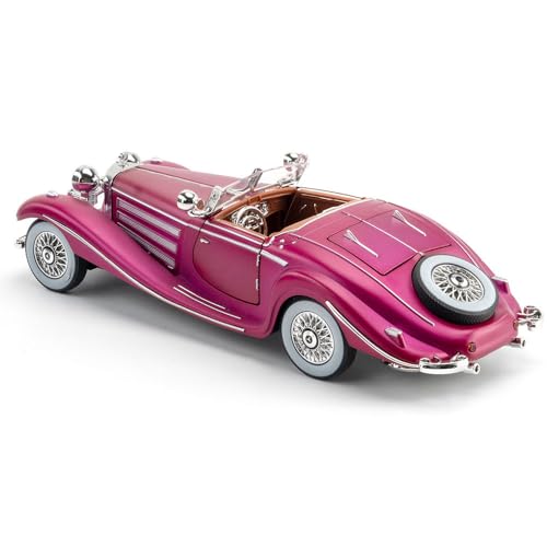 Image of 1:24 Vintage Model Car Toy Diecast Metal Cars Vintage Car for Kids Light Sound Pull Back Openable Door Toy Cars