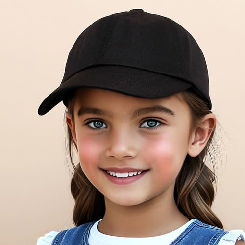 Jastore Kids Baseball Hat Visor Little Girl Sun Protection Hat Ponytail Hole Sun Hat Beach Sun Hat for Children4