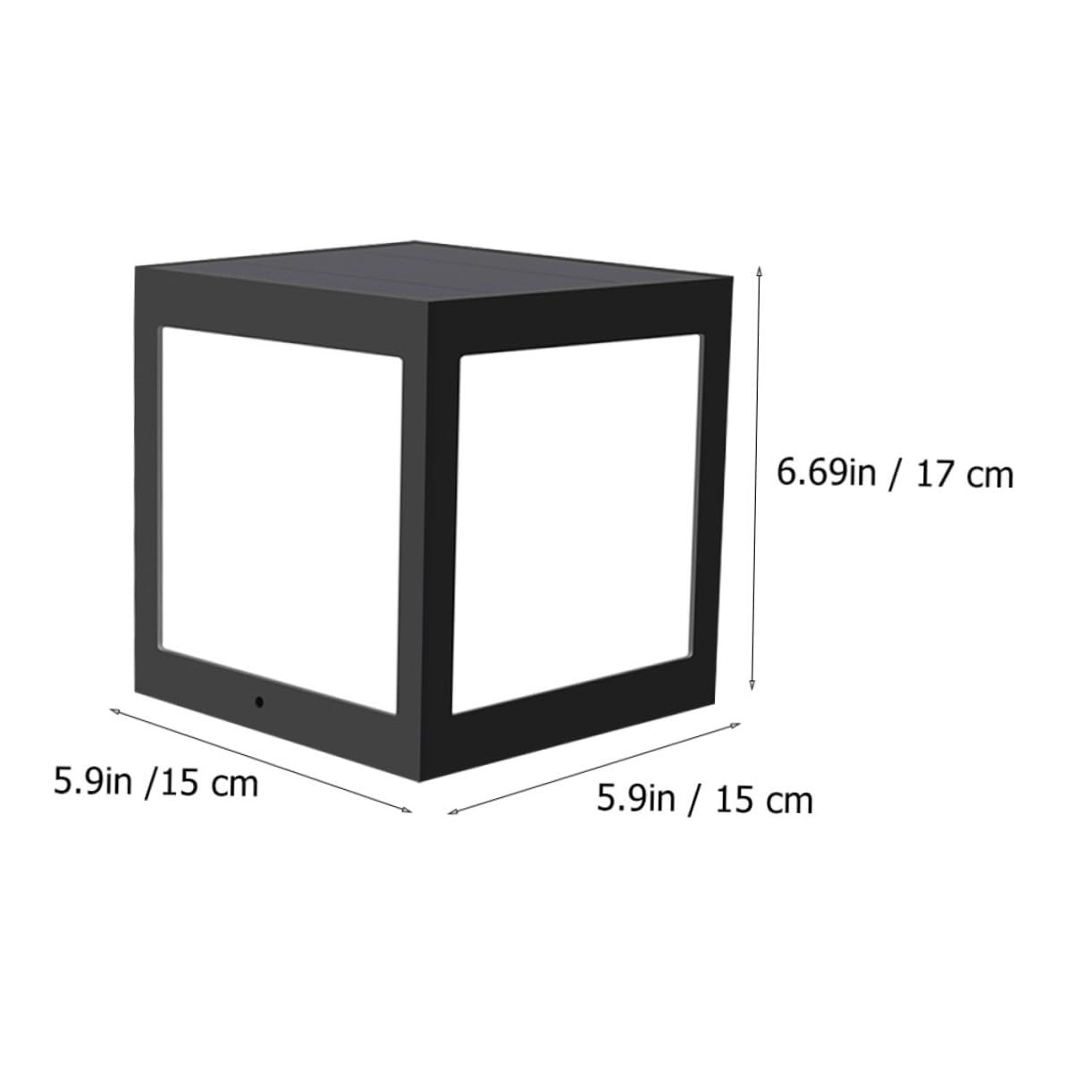 Toddmomy Solarbetriebene LED Außen Wandleuchte aus Kunststoff Schwarz 5 W und für Garten und Hofbeleuchtung im Europäischen Stil