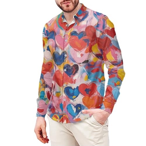 Mens Long Sleeve Shirt, Regular Fit Casual Button Down Shirt for Men Teens Size XS-6XL2