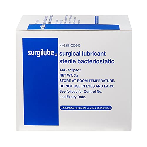 Image of Surgilube Lubricating Jelly - Carbomer Free Sterile 3 Gram Individual Packet 1728 per Case 281020543
