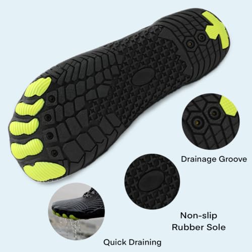 Image of Hike Barefoot Shoes for Women Men with Wide Toe Box, Healthy & Non-Slip Breathable Barefoot Water Shoes Beach Pool Aqua Swim Surf Hiking Walking Shoes