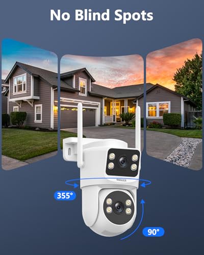 Image of (2026 New) 2K Wireless Security Camera System with 10 inch Monitor, Dual Lens PT Cameras, 64GB TF Card, 130 Wide Angle, Long Range WiFi +76%, PIR Detection, 2-Way Audio, No Monthly Fee