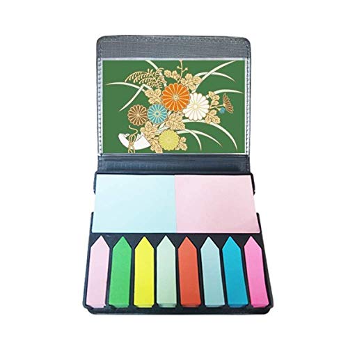Marque-page auto-adhésif aux motifs fleurs japonaises pour livres et carnets