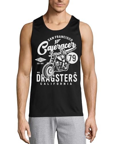 Débardeur en coton noir San Francisco Dragsters pour homme finitions soignées style intemporel