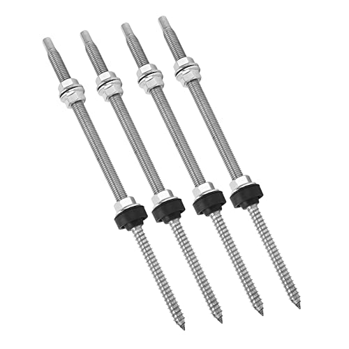 4PCS Double Head Screw Stainless Steel Photovoltaic Mounting Screw for Solar Panel Bracket Installation 25cm Length