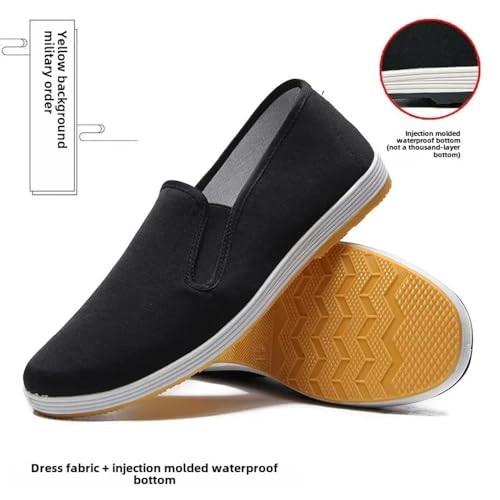 Men's Beijing Cloth Shoes Slip-On Casual Breathable Rubber Outsole Round Toe Cotton Lined4