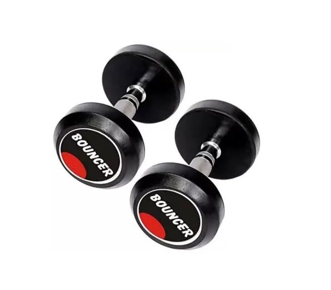 STRIVE FIT Rubber Bouncer Dumbbell Fitness Rubber Encased Round Dumbbell Rubber Coated Dumbbell for Home Gym Equipment Workouts Weights for Women Men (5kg (Each-2.5kg)) (B0D6N2QDJ6) Amazon Price History, Amazon Price Tracker