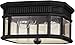 Feiss OL5413BK Cotswold Lane Outdoor Flush Mount Ceiling, 2-Light, 120 Watts, (12" W x 7" H), Incandescent, Black