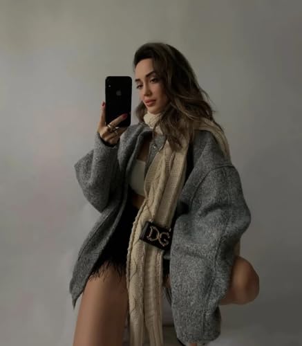 Women's Long Sleeve Coat Oversized Jackets Casual Soft Outdoor Sweatshirt Solid Jackets with Pockets3