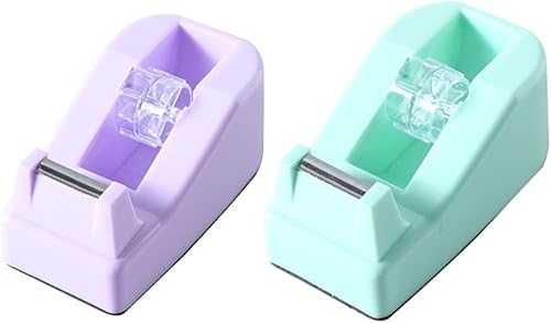 Tofficu 2 piezas al azar portátil mini soporte de escritorio adhesivo lindo soporte Washi soportes para la escuela, cinta de cortador de oficina,
