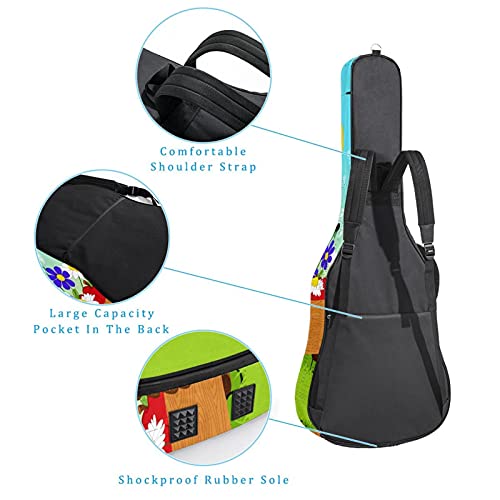 Housse guitare basse acoustique imperméable motif hérisson