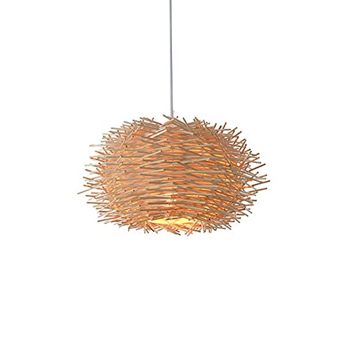 Plafonnier LED rotin pour salon et café ambiance japonaise zen