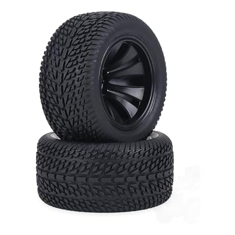 ZLXHDL RC Truck Tires, Car Wheels Road Holding, 2pcs/Set Rubber Tyre Tires & Plastic Hubs Wheel for 1/12 RC Car Racing Car Truck Replacement Cover