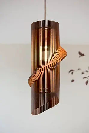 OLIZA Antique Lantern Pendant Lighting | Natural Wooden Single Light Weaving | Rattan Ceiling Hanging Light Beige Bamboo Ceiling Fixture for Dining Room-Corded Electric