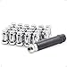 Wheel Accessories Parts Set of 24 Chrome 12x1.5 Spline Lug Nuts Closed End Bulge Acorn 6 Spline M12x1.50 Thread Small Diameter Lug Nut Kit with Key (24 PC, Chrome)