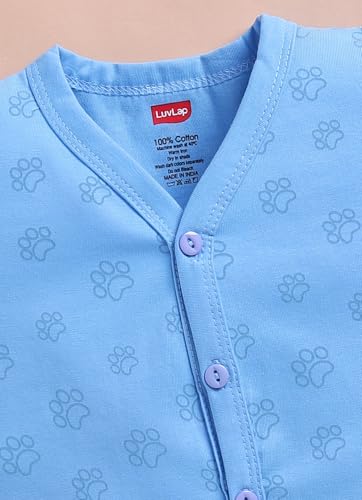 Image of LuvLap Baby Boys & Girls Regular Fit 100% Cotton Half Sleeve Jhabla Pack of 4