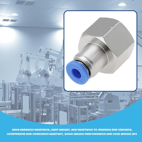 Micro Traders 4Pcs 4mm Tube OD x 1/4"" NPT Female Thread Push Fit Pneumatic Connecter Adapter, Straight Push to Connect Air Fittings Adapter, BF261-DW by Micro Traders - Used condition - Image 3