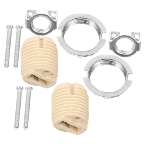 Veemoon 2pièces Douille Ampoule Céramique Remplacement De Douille Filetée De Rechange De Lampe Support Éclairage