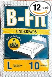 B-FIT Underpads with Gel Technology, Large Size- 60 * 90 cms - Pack of 12