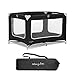 Dream On Me Zodiak Portable Playard in Black, Lightweight, Packable and Easy Setup Baby Playard & Holly 3” Fiber Portable, Greenguard Gold Certified, Waterproof Vinyl Cover, Lightweight
