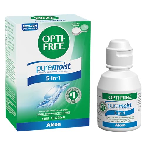 Opti-Free Puremoist Multi-Purpose Disinfecting Solution with Lens Case, 2-Ounces