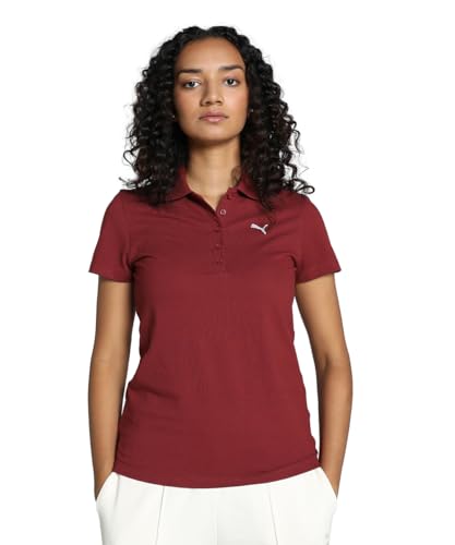 Image of Puma Women's Polo T-Shirt | Cotton Regular Fit Short Sleeve Polo with Ribbed Collar & Button Placket | Classic Everyday T-Shirt for Casual, Sport & Streetwear