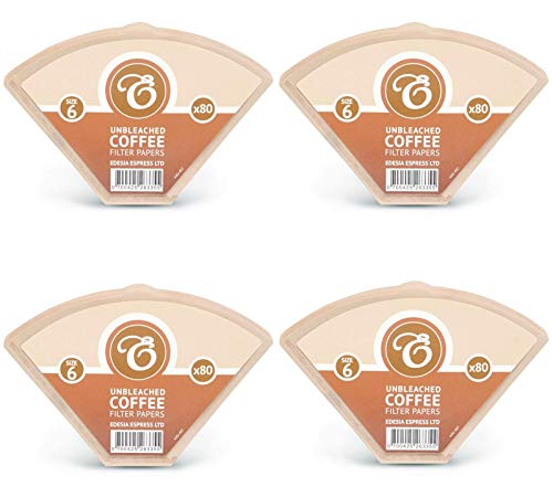 EDESIA ESPRESS – 4x80 Kegelförmige Kaffeefilter aus Papier – Kaffeefilter Nr.6 für Manuelle Kaffeemaschine, Pour-Over und Sanftes Brühen… – Ansicht 1