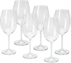 WOLFF - Conjunto 6 Taças de Cristal Ecológico Gastro/Colibri 450ml para Vinho Tinto