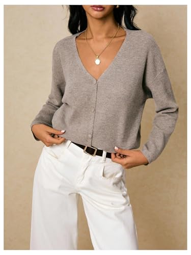 Image of MakeMeChic Women's Fall Lightweight Cardigan Long Sleeve Dressy Knit Tops