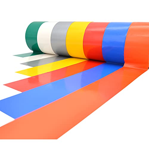 Plakband, pantsertape, weefseltape, kleurrijke pantserband, sets 9 rollen, 48 mm x 10 m, blauw, oranje, geel, groen, wit, zilver, goud, rood, zwart zelfklevende tape - Afbeelding 4
