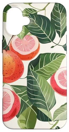Arte de patrón de Frutas de Guayaba Vintage Carcasa para iPhone 16 Plus