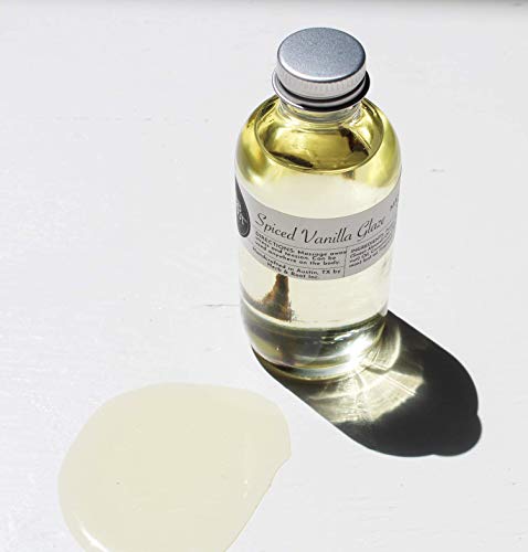 Edible Vanilla Massage Oil with Warming Cinnamon Spice to Relax The Muscles | Non-Greasy Blend of Almond and Coconut Oils