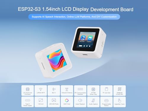 ESP32-S3 1.54inch Touch LCD Development Board, with 240 × 240 Pixels 262K Color Display, Dual Microphones, 6-Axis Sensor, Integrate 2.4GHz Wi-Fi and BLE 5, Support AI Speech Interaction - Image 3