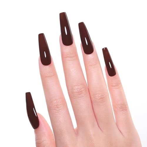 Esmalte de uñas en gel marrón oscuro 10ML miniatura 2