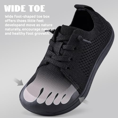 Image of WateLves Toddler Little Kids Wide Barefoot Shoes Boys Girls Minimalist Sneakers Lightweight Breathable Walking Shoes | Naturally Splay | Flexible Fit