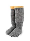 WARRIOR ALPACA SOCKS - Infant & Toddler Baby Alpaca Wool Socks, Unisex, Cuff-able Knee High, Solid,