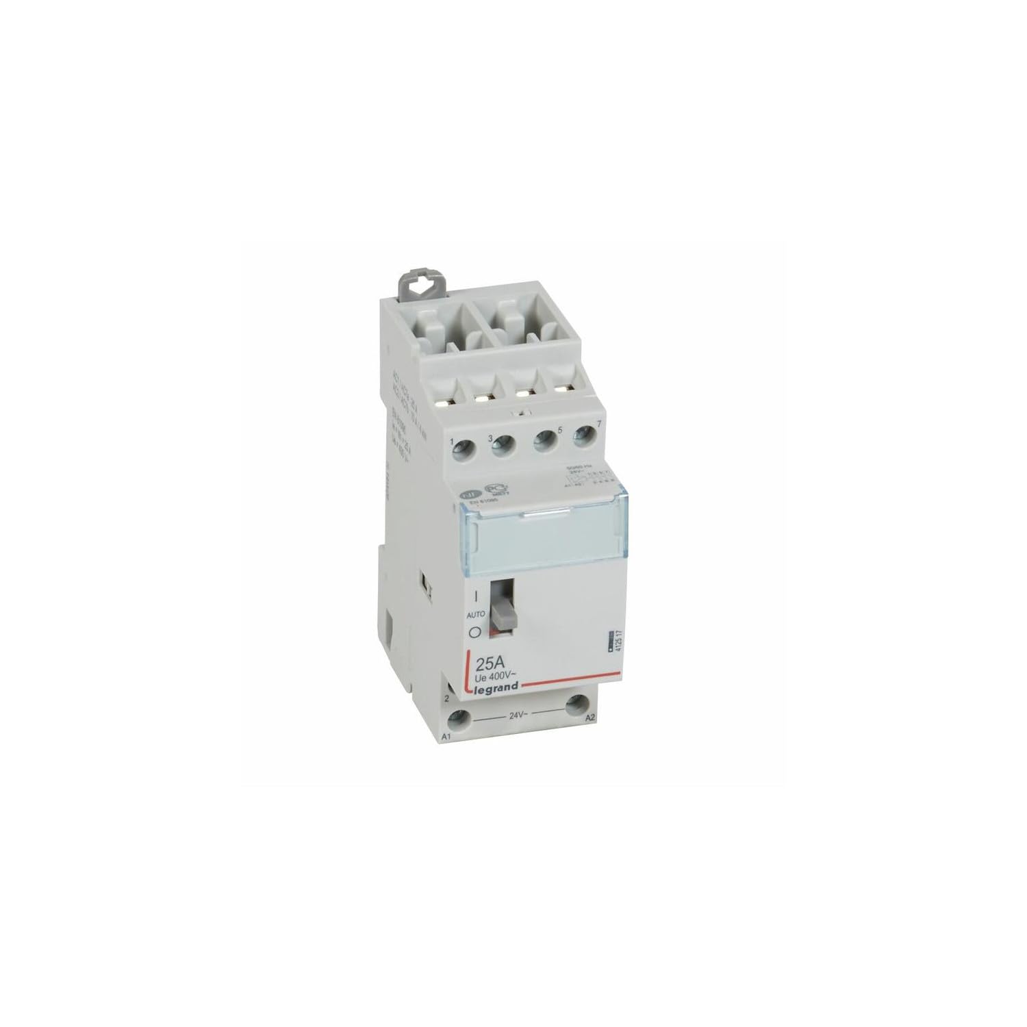 412517 Legrand - Contacteur jour nuit triphasé 4P pour cumulus bobine tension 24Vac - 25A - contact 4NO - 2 modules