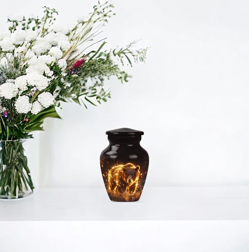 Image of Bear Urn - Small Urns for Human Ashes - Cremation Urns for Human Ashes Adult Female - Ashes Urn Adult - Urn for Dad - Decorative Urns (3 inch Pack of 1)