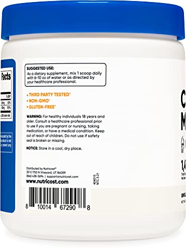 Nutricost Calcium Magnesium Powder (30 Servings) - Bone Support, Non-Gmo, Gluten Free (From Calcium Citrate And Magnesium Citrate) (Unflavored) #TOP2