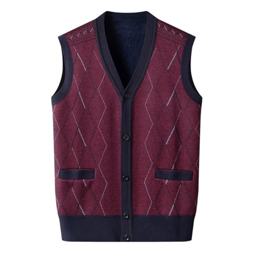 Men’S Trendy Printed Loose Fit V-Neck Thickened Cardigan Sweatercoat with Pockets Light Gray2