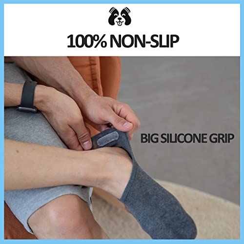No Show Socks for Men Size 9-12/12-15 Invisible Low Cut Breathable Cotton Liner Socks With Non Slip Grip3
