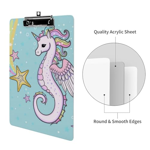 Planchette à pince A4 Hippocampe Licorne pour écrire debout au bureau - 3